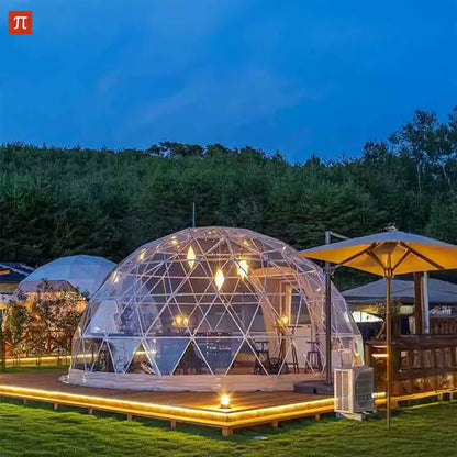 Luxury Accommodation Living Eco Dome Hotel Tents 6M-15M PVC Leisure round Canvas Glamping Dome Tent